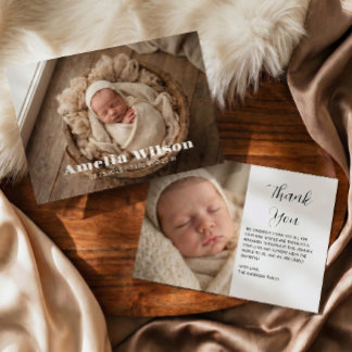 Einfache elegante Geburtsanzeige für Babys Ankündigung