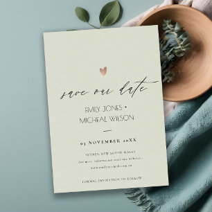 EINFACHE ELEGANTE GOLD-GRAUTYPOGRAPHIE SAVE THE DA DATE