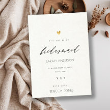 EINFACHE ELEGANTE GOLD GRAY TYPOGRAPHIE BRIDESMAID