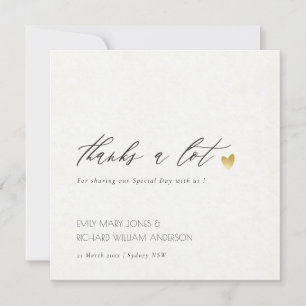 EINFACHE ELEGANTE GOLD KRAFT TYPOGRAPHIE DANKEN DANKESKARTE