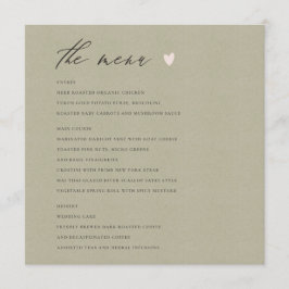 EINFACHE ELEGANTE GOLD KRAFT TYPOGRAPHIE Menükarte