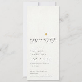 EINFACHE ELEGANTE GOLD KRAFT TYPOGRAPHIE-Verlobung Einladung