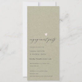 EINFACHE ELEGANTE GOLD KRAFT TYPOGRAPHIE-Verlobung Einladung
