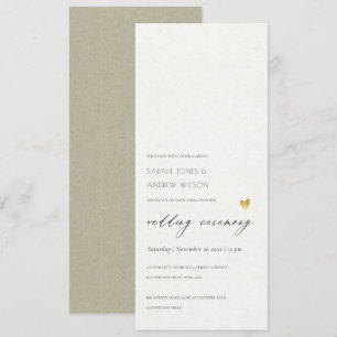 EINFACHE ELEGANTE GOLD KRAFT TYPOGRAPHY Hochzeitsk Einladung