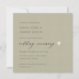 EINFACHE ELEGANTE GOLD KRAFT TYPOGRAPHY WEDD EINLADUNG