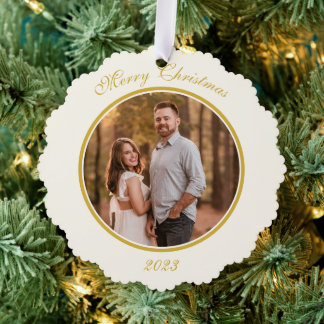 Einfache elegante Gold Paper Ornament Card