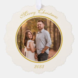 Einfache elegante Gold Paper Ornament Card