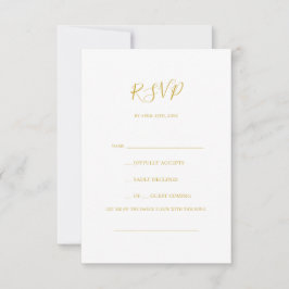 Einfache elegante Gold Song Request RSVP Card Karte