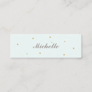 Einfache elegante Gold Stars Mommy Card Telefonnummerkarte