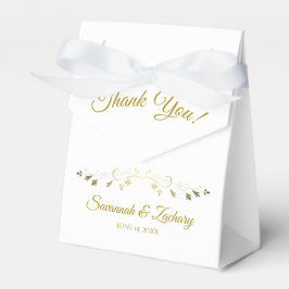 Einfache elegante Gold- und White-Wedding Vielen D Geschenkschachtel