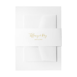 Einfache elegante Gold Wedding Invitation Bly Band