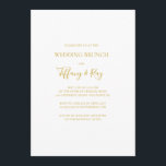 Einfache, elegante Goldene Hochzeit - Einladung<br><div class="desc">Dieses schlichte,  elegante Goldene Brunch-Angebot eignet sich perfekt für Ihren modernen,  minimalistisch-weißen und goldenen Brunch. Das Design besticht durch minimalen zeitgenössischen Gold-Schriftart,  begleitet von formaler Kalligraphie. Behalt es so,  wie es ist,  oder wählen Sie es mit Ihren eigenen Kunstwerken oder Fotos zu personalisieren!</div>