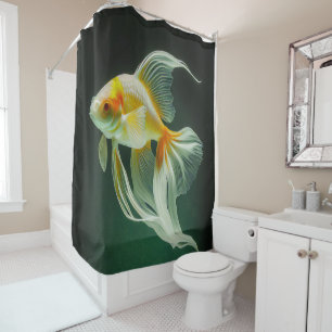 Einfache Elegante Goldfish Digitale Kunstwerke   Duschvorhang