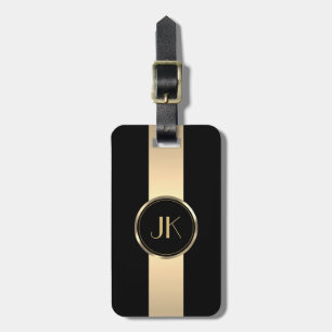 Einfache elegante Goldmetall-mit Monogramm Bezeich Gepäckanhänger