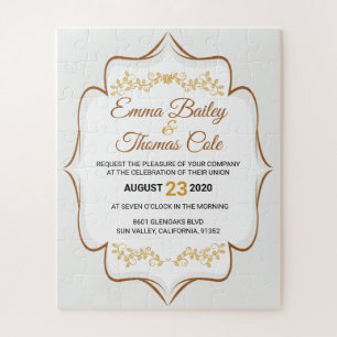 Einfache, elegante Goldverzierung für Hochzeiten