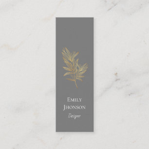 Einfache elegante Gray Mini Business Card Visitenkarte