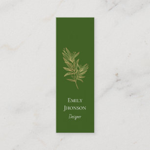 Einfache elegante Green Mini Business Card Mini Visitenkarte