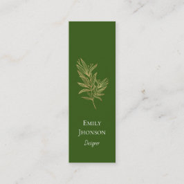 Einfache elegante Green Mini Business Card Visitenkarte