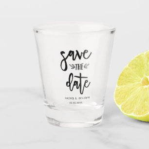 Einfache Elegante Hand Lettering Calligraphy Moder Schnapsglas