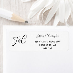 Einfache Elegante Handschrift Schwarz & Weiß Moder