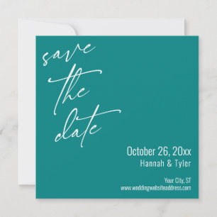 Einfache Elegante Handwriting-Skripttypografie Aqu Save The Date