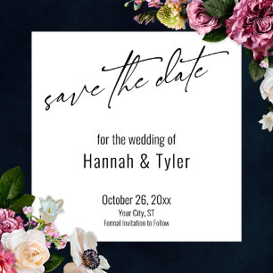 Einfache Elegante Handwriting-Skripttypografie Save The Date