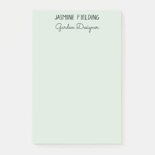Einfache Elegante Helle Sage Green Garden Designer Post-it Klebezettel