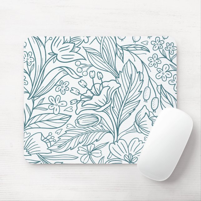 Einfache Elegante Hibiskus Blätter | Mousepad (Mit Mouse)