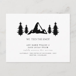 Einfache Elegante Hochzeit der Pine Postkarte