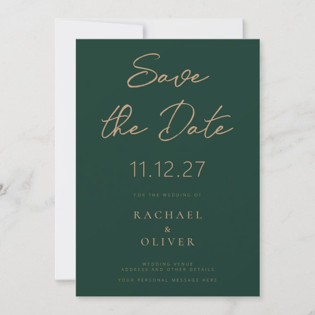 Einfache Elegante Hochzeit ohne Foto Save the Date (Vorderseite)