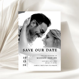Einfache Elegante Hochzeit Save the Date Einladung