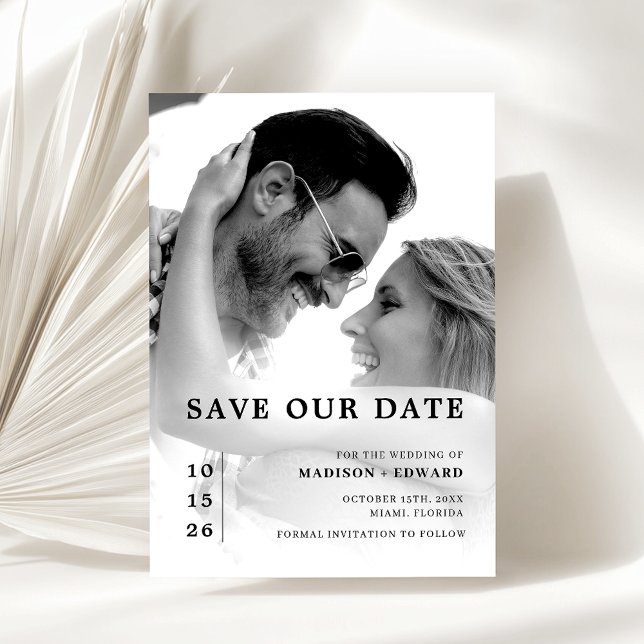Einfache Elegante Hochzeit Save the Date Einladung (Von Creator hochgeladen)