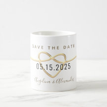 Einfache Elegante Hochzeit Save the Date
