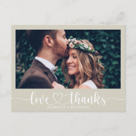 Einfache Elegante Hochzeit Vielen Dank Foto Postca Postkarte