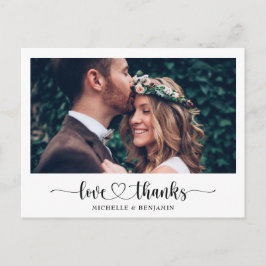 Einfache Elegante Hochzeit Vielen Dank Foto Postca Postkarte