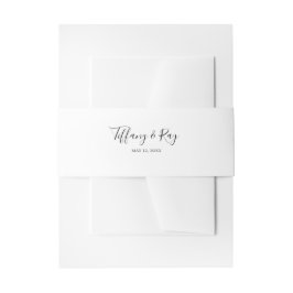 Einfache elegante Hochzeitseröffnungsband Einladungsbanderole