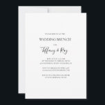 Einfache, elegante Hochzeitsfeier Einladung<br><div class="desc">Diese einfache,  elegante Hochzeitsbrunch-Einladung ist perfekt für Ihren modernen,  minimalistischen Schwarz-Weiß-Brunch. Das Design besticht durch minimalen zeitgenössischen Schriftart,  begleitet von formaler Kalligraphie. Behalt es so,  wie es ist,  oder wählen Sie es mit Ihren eigenen Kunstwerken oder Fotos zu personalisieren!</div>