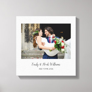 Einfache elegante Hochzeitsfotografie Leinwanddruck