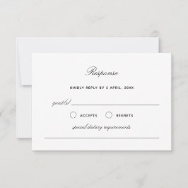 Einfache Elegante Hochzeitskarte UAWG RSVP Karte