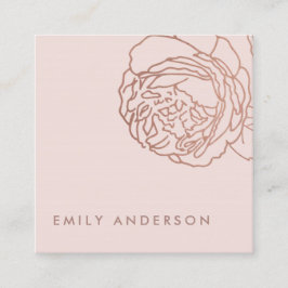 EINFACHE ELEGANTE IMITAT BLUSPINK ROSE GOLDPLATTE QUADRATISCHE VISITENKARTE