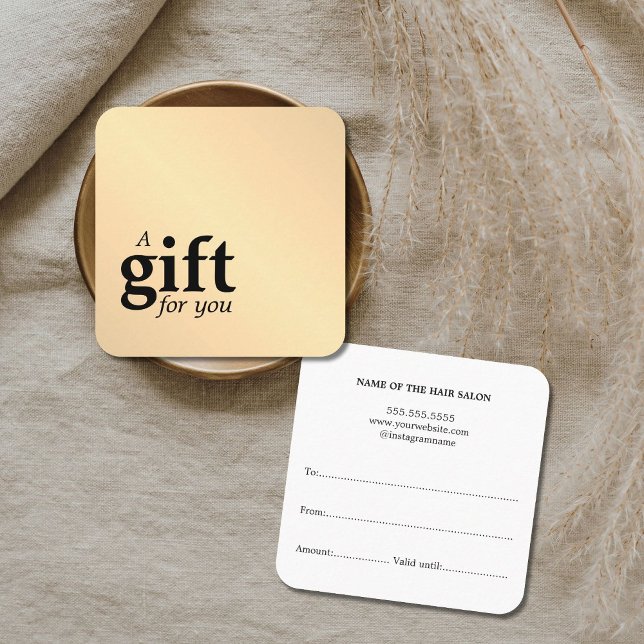 Einfache Elegante Imitate Quadratische Visitenkarte (Von Creator hochgeladen)