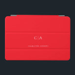 Einfache, elegante iPad Miniabdeckung mit Monogram iPad Mini Hülle<br><div class="desc">Modernes,  einfaches,  elegantes Monogramm-Pad,  neonrot. Editieren Sie Ihr Produkt in wenigen Minuten. Sie können Schriftart/Größe/Farbe und Position mit "weiter personalisieren" ändern.</div>