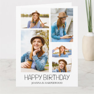 Einfache Elegante Kalligrafie Geburtstag Stilvolle Karte