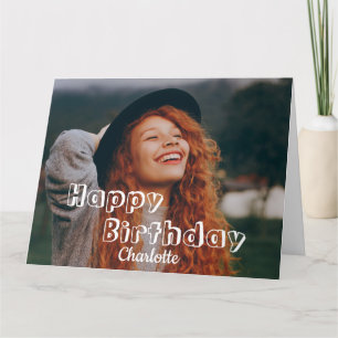 Einfache Elegante Kalligrafie Geburtstag Stilvolle Karte