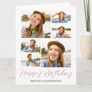 Einfache Elegante Kalligrafie Geburtstag Stilvolle Karte