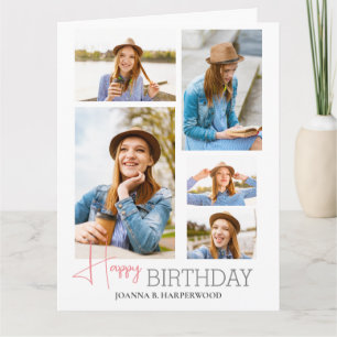Einfache Elegante Kalligrafie Geburtstag Stilvolle Karte