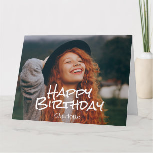 Einfache Elegante Kalligrafie Geburtstag Stilvolle Karte