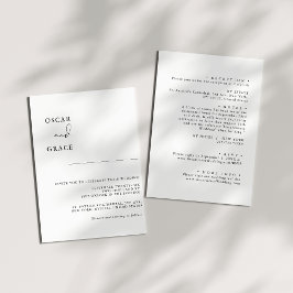 Einfache elegante Kalligrafie in einer Hochzeit Einladung