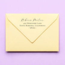 Einfache Elegante Kalligrafie Moderne Rücksendeadr