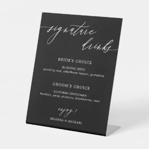 Einfache Elegante Kalligrafie Signature Drinks Sch Sockelschild
